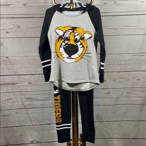 Mizzou Glitter Tiger Sweat Outfit Girls Sz5